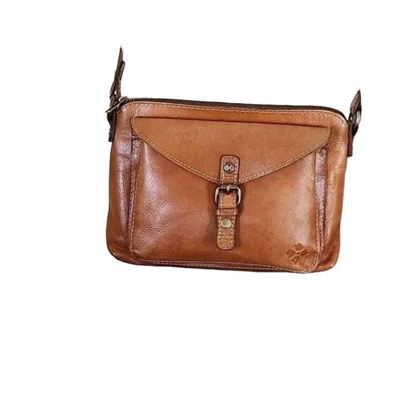 Patricia Nash Leather Shoulder Bag Gorgeous cognac colored leather with an adjus - Picture 1 of 11